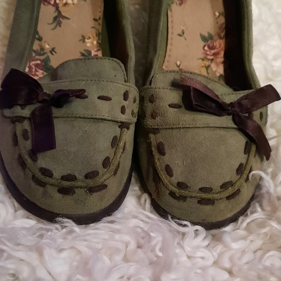 🌟3/50 Green Bow Slip on Highlights Heels - Picture 7 of 10